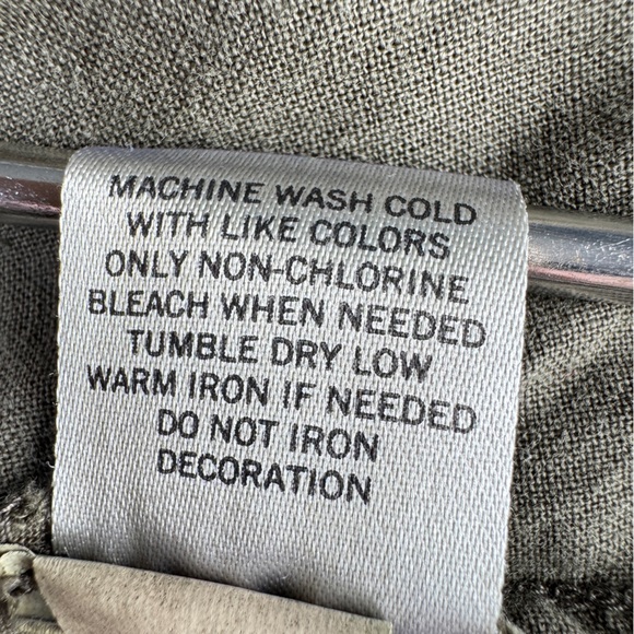 SONOMA Utility Jacket‎ S Olive Green Zip Front Cinch Waist Epaulettes Field - Picture 11 of 11